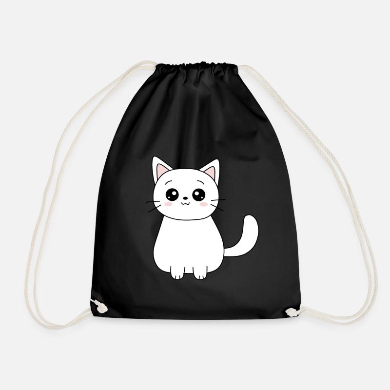 Kawaii Katze Kätzchen Geschenkideen Weihnachten - Turnbeutel - Schwarz