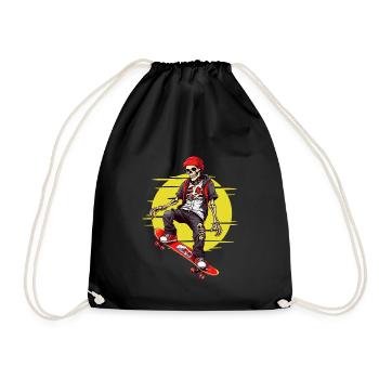 Skateboard Squelette - Sac de sport léger - noir - Devant