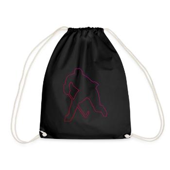 Joueuse de hockey sur glace féminin Jeux de hockey sur glace - Sac de sport léger - noir - Devant