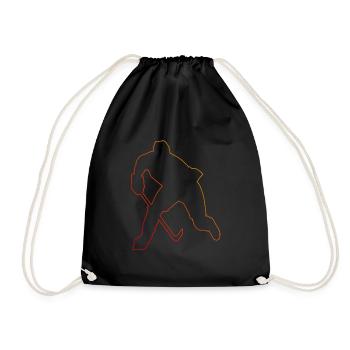 Joueur de hockey sur glace masculin Hockey sur glace Hockey sur glace - Sac de sport léger - noir - Devant