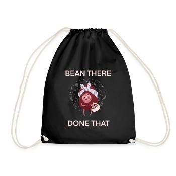 Bean there, done that - Drawstring Bag - black - Front