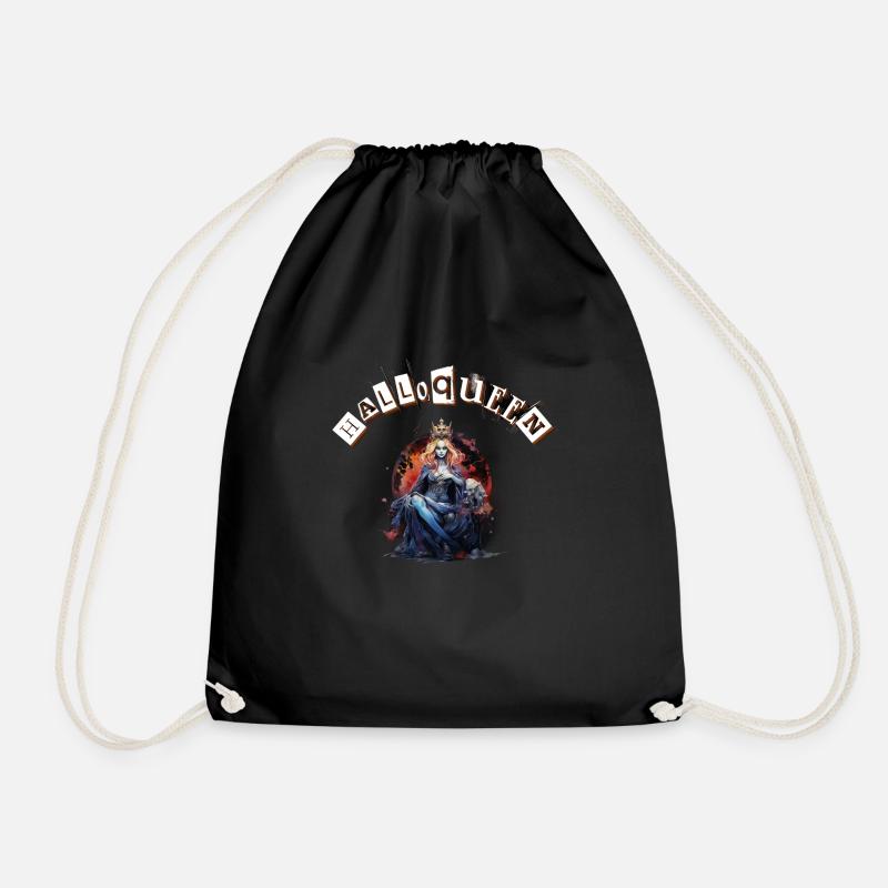 Hello Queen Halloween - Drawstring Bag - black