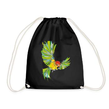 Lovebird - Drawstring Bag - black - Front