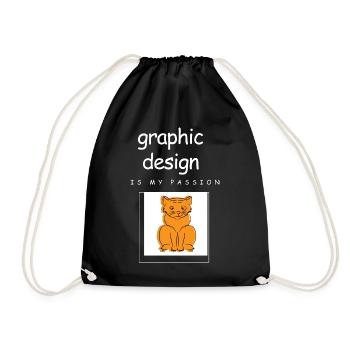 Designerin Grafiker Grafik Designer Künstler - Turnbeutel - Schwarz - Vorne