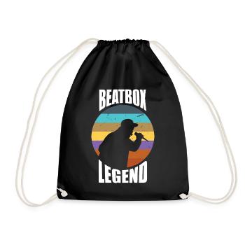 Beatbox Legende Musik Beatboxer Vocal Percussion - Turnbeutel - Schwarz - Vorne