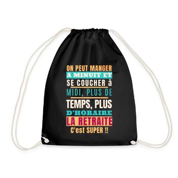 ...La retraite c'est super - Sac de sport léger - noir - Devant