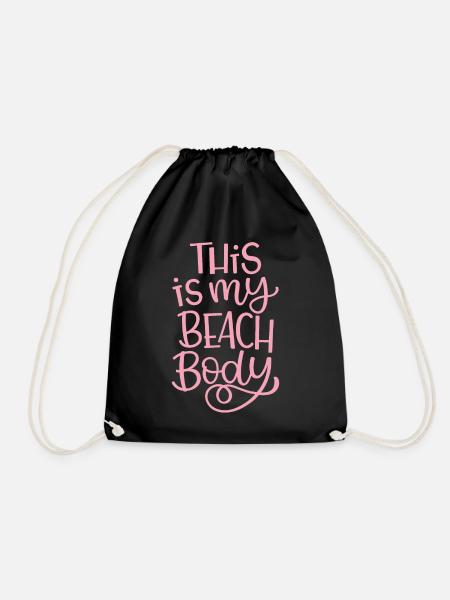 This Is My Beach Body - Turnbeutel - Schwarz