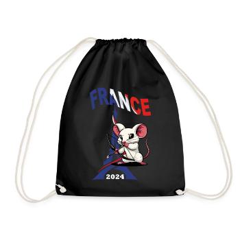 JEUX FRANCE A PARIS EN 2024 - HUMOUR RAT ARC - Sac de sport léger - noir - Devant