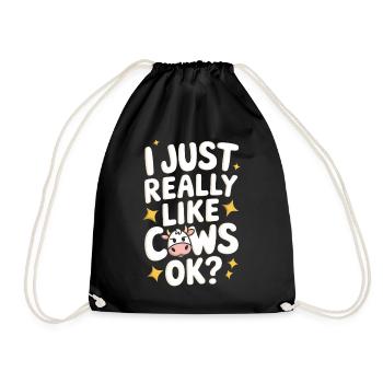 Éleveur de vaches Ferme Éleveur de vaches - Sac de sport léger - noir - Devant