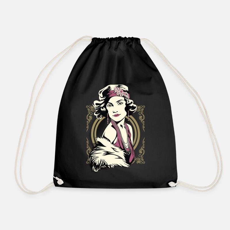 Flappers Mädchen VIOLETT - Turnbeutel - Schwarz