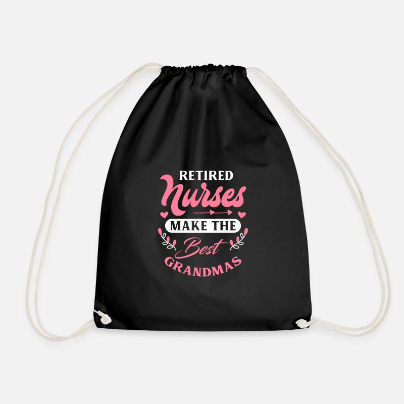 Lustiges Krankenschwester Oma Großmutter Geschenk - Turnbeutel - Schwarz