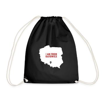 I am from Katowice - I am from Katowice | Poland - Drawstring Bag - black - Front