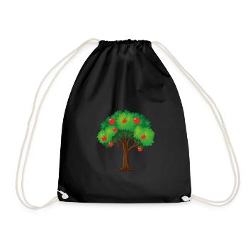 Apple apple pie, apple tree applesauce apple juice - Drawstring Bag - black - Front