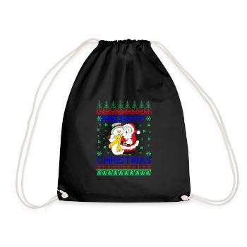 MERRY CHRISTMAS - Drawstring Bag - black - Front