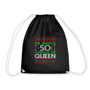 50 - Drawstring Bag - black - Front