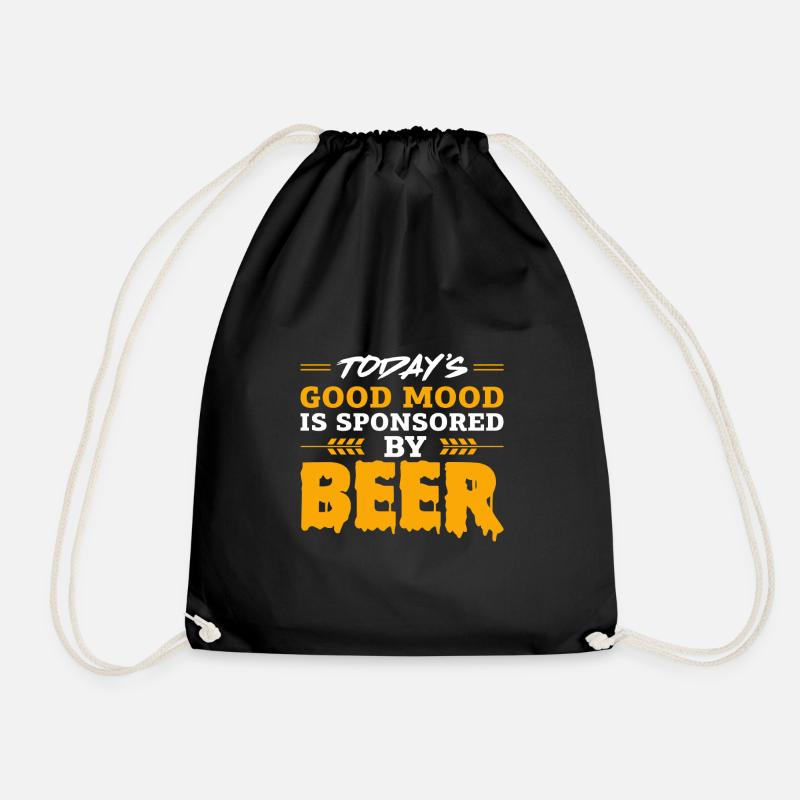 Good mood - Drawstring Bag - black