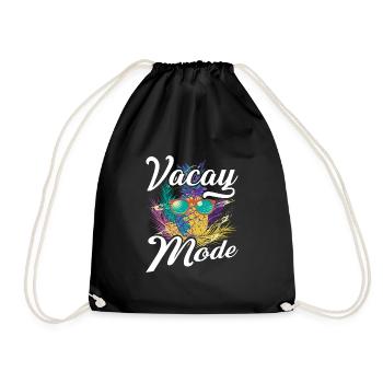 VACAY MODE - Turnbeutel - Schwarz - Vorne