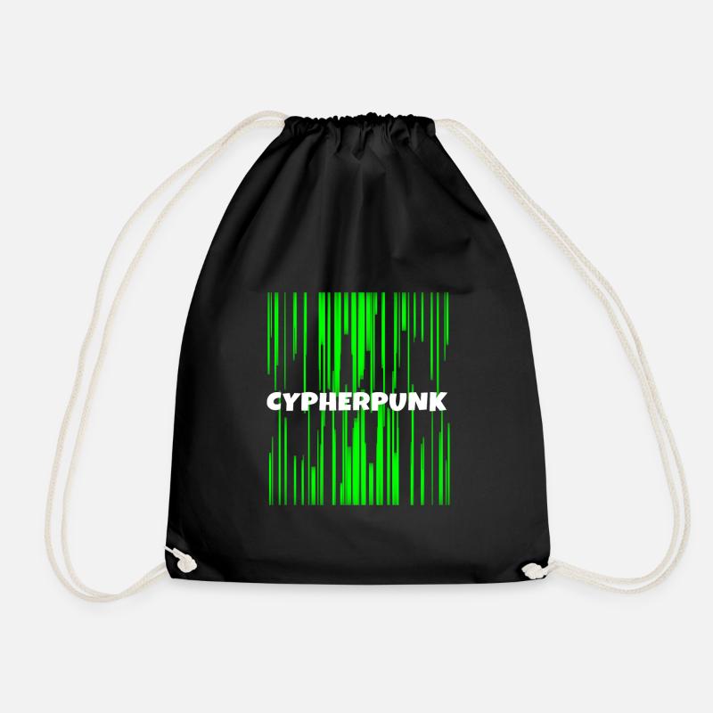Cypherpunk | Cyber punk | IT Nerd Geek Program - Drawstring Bag - black