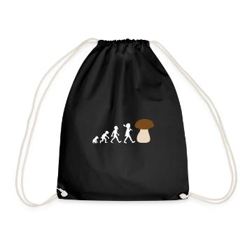 Conception de l'évolution d'un cèpe - Sac de sport léger - noir - Devant