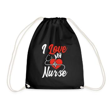 J'aime mon infirmière - Sac de sport léger - noir - Devant