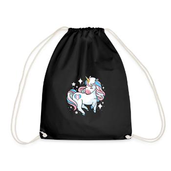 Transgenre licorne Trans Pride - Sac de sport léger - noir - Devant