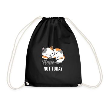 Nope Not Today Katzenfreund - Turnbeutel - Schwarz - Vorne