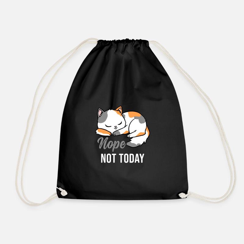 Nope Not Today Katzenfreund - Turnbeutel - Schwarz