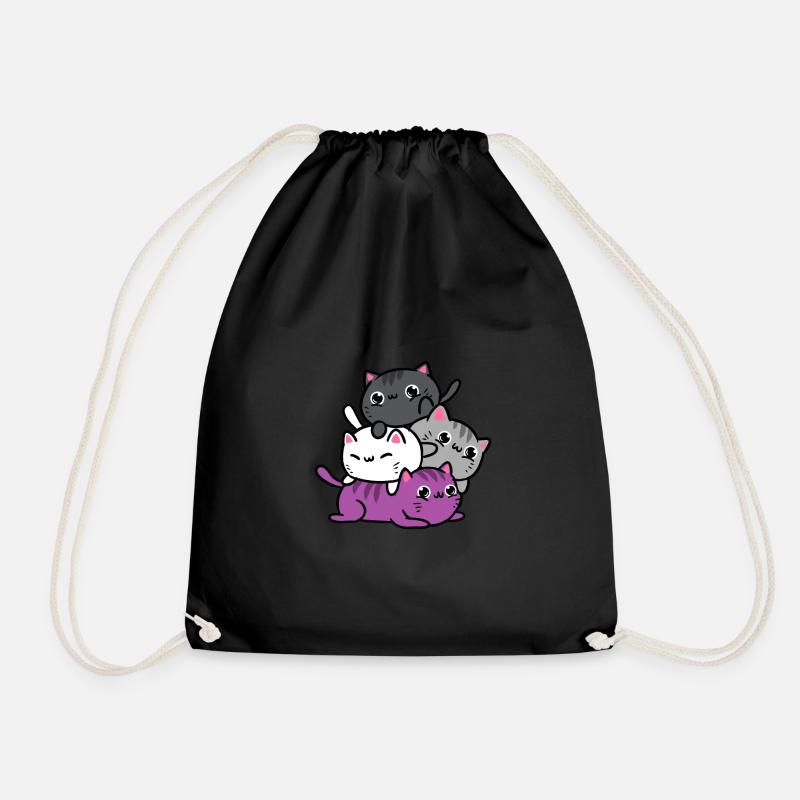 Ace Pride Katzen - Turnbeutel - Schwarz