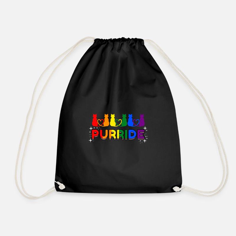 Purride LGBT Katzen - Turnbeutel - Schwarz
