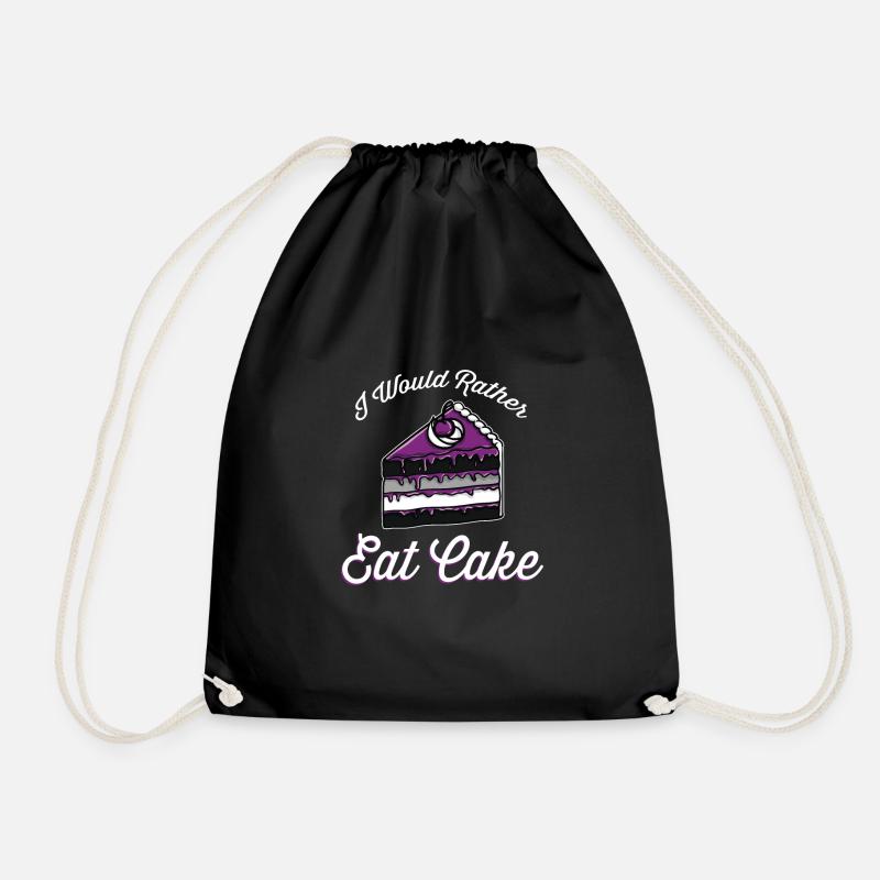 I Would Rather Eat Cake Ace Pride - Turnbeutel - Schwarz