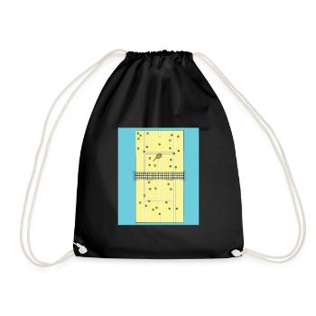 Court de tennis pour les passionnés de tennis - Sac de sport léger - noir - Devant