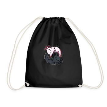 Axolotls Ying Yang Meditation Yoga Axolotl - Sac de sport léger - noir - Devant