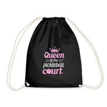 Queen Of Hte Pickleball Court - Turnbeutel - Schwarz - Vorne