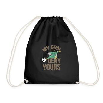 Mon but est de refuser votre drôle de gardien de but de football - Sac de sport léger - noir - Devant