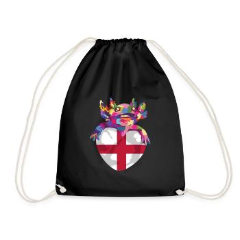 England Flag Vintage English Flag Used Look - Drawstring Bag - black - Front