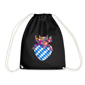 Bavaria Flag Used Look Bavarian Flag Vintage - Drawstring Bag - black - Front