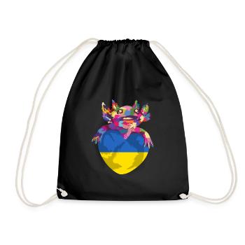 Drapeau de l’Ukraine Vintage Drapeau ukrainien d’occasion Look - Sac de sport léger - noir - Devant