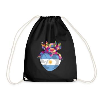 Argentine Drapeau Amérique du Sud Drapeau argentin - Sac de sport léger - noir - Devant