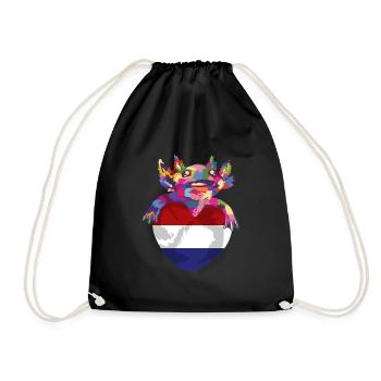 Pays-Bas Drapeau Hollande Drapeau néerlandais - Sac de sport léger - noir - Devant