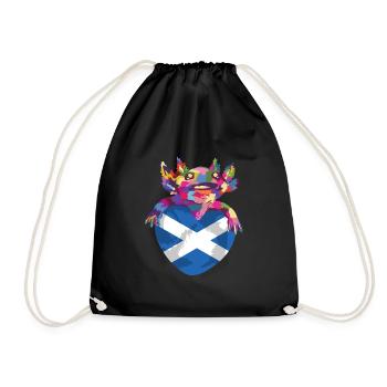 Scotland Flag Scottish Flag Alba GB UK - Drawstring Bag - black - Front