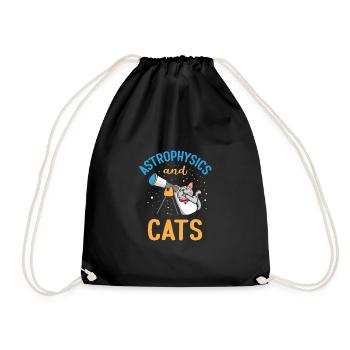 Astrophysics And Cats Funny Astrophysicist - Turnbeutel - Schwarz - Vorne