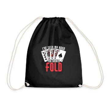 J’ai vu ma main que tu devrais plier drôle poker - Sac de sport léger - noir - Devant