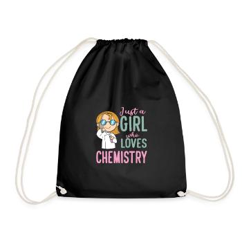 Just A Girl Who Loves Chemistry Chemist Laboratory - Drawstring Bag - black - Front