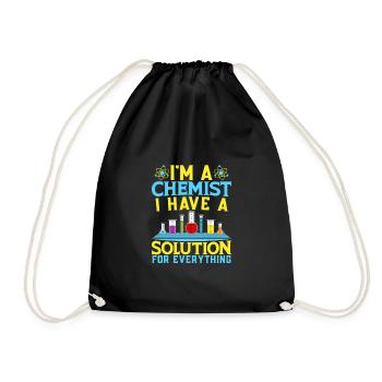 Funny Chemist Solution For Everything Chemistry - Turnbeutel - Schwarz - Vorne