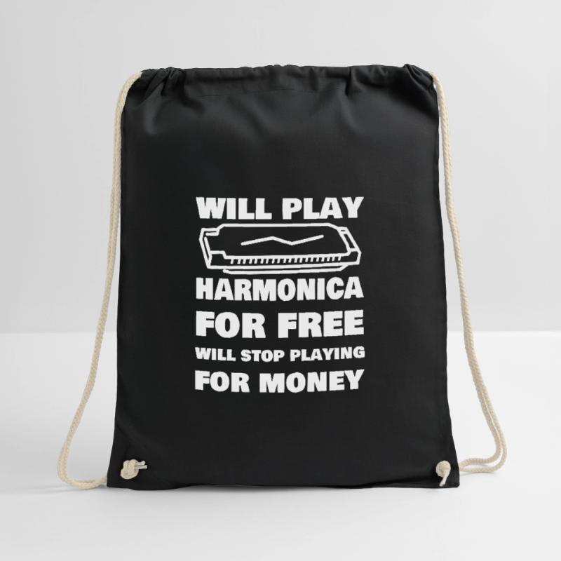 Funny Harmonica Saying Harmonica Player Drawstring Bag
