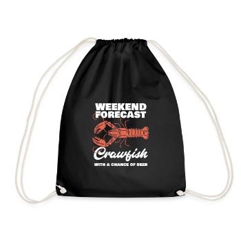 Prévisions du week-end Écrevisses avec une chance de bière - Sac de sport léger - noir - Devant