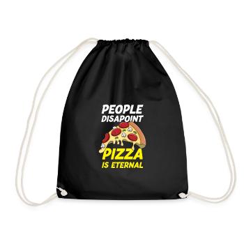Les gens déçoivent Pizza Est Éternelle Drôle Pizza - Sac de sport léger - noir - Devant