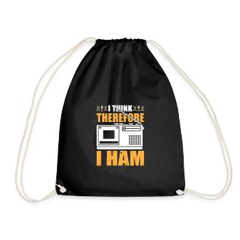 Je pense donc que je HAM Funny Amateur HAM Radio - Sac de sport léger - noir - Devant
