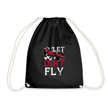 Let Dirt Fly Funny Dirt Track Racing - Drawstring Bag - black - Front
