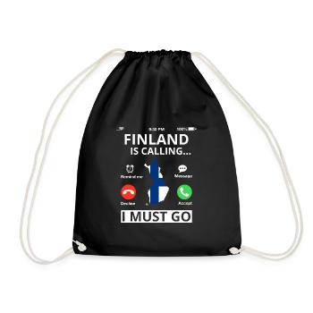 Drapeau de la Finlande Suomi Drapeau finlandais Aspect utilisé - Sac de sport léger - noir - Devant